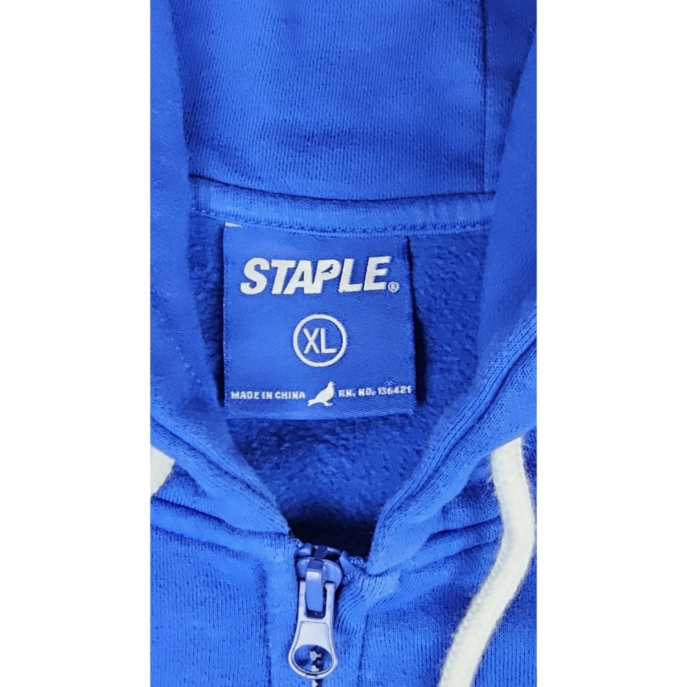 Staple Hoodie Mens XL Embroidered Full Zip Decatur AN3 Blue World Champs - Picture 2 of 7